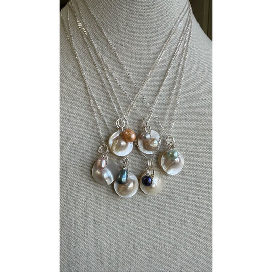 • Blister Pearl Pendant Necklace