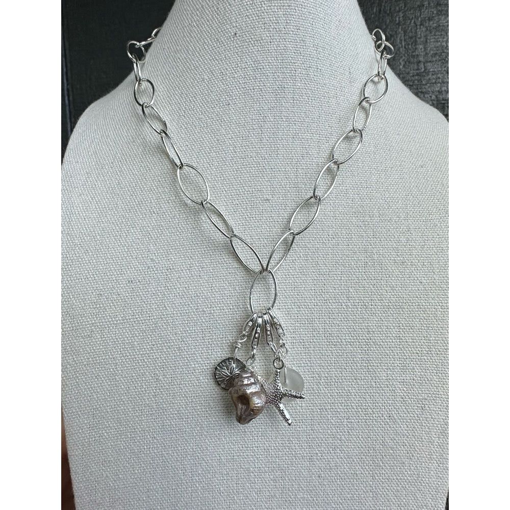 Oval Link Charm Necklace