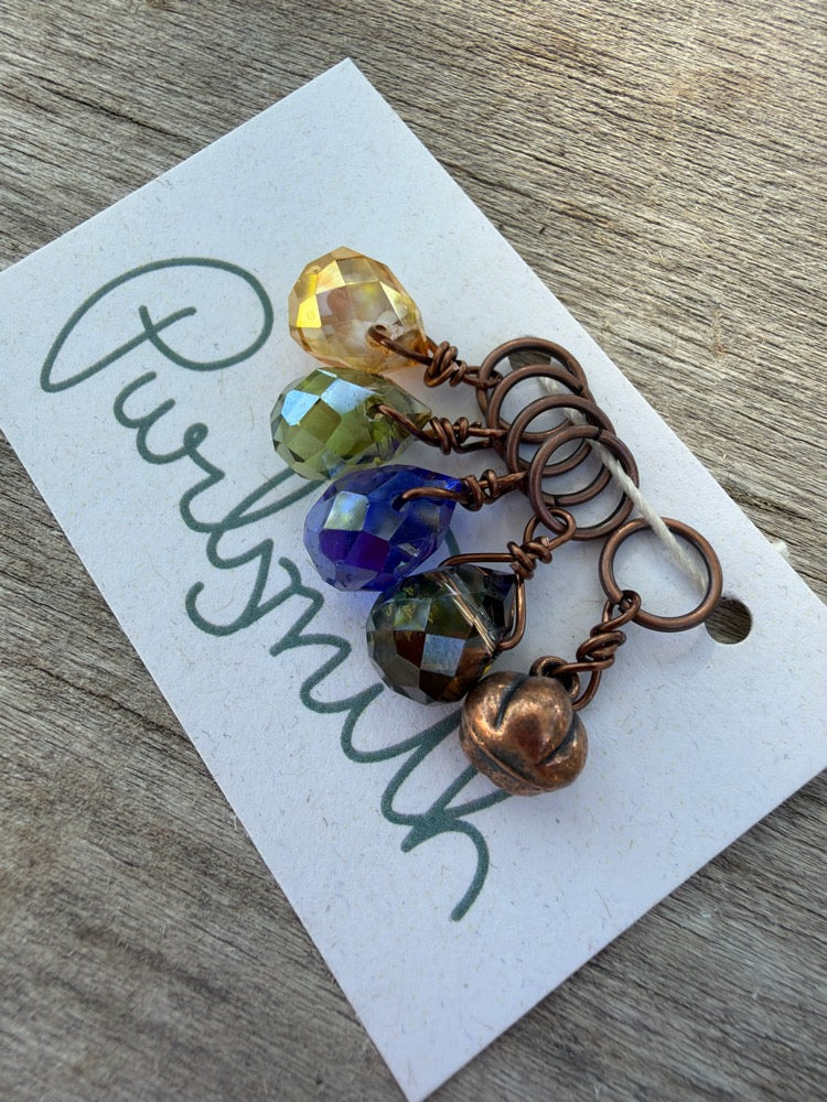 Halloween Faceted Glass & Charm