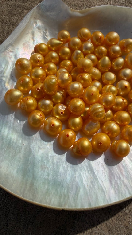 Freshwater Pearls - Golden Rod