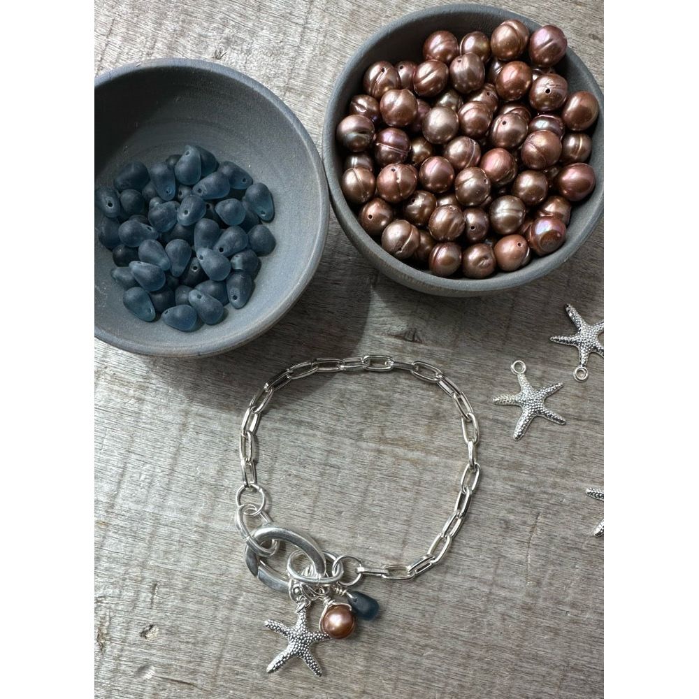 Starfish & Pearl Charm Bracelet