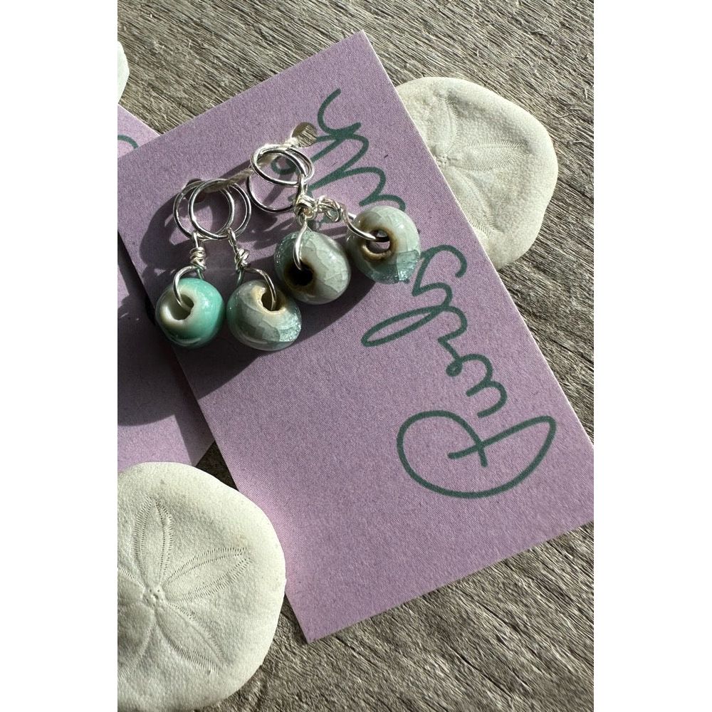 Crackled Ceramic Stitch Markers