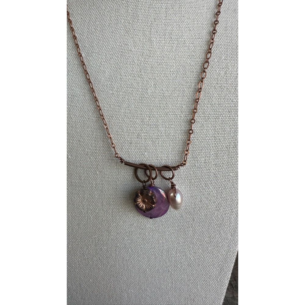 Curve Antique Copper Pendant