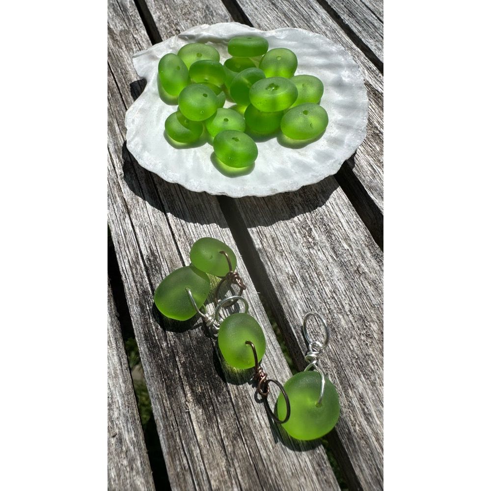 Sea Glass Pebbles- Bottle Green