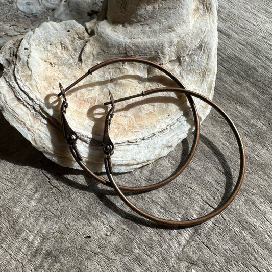 Hoops - antique copper