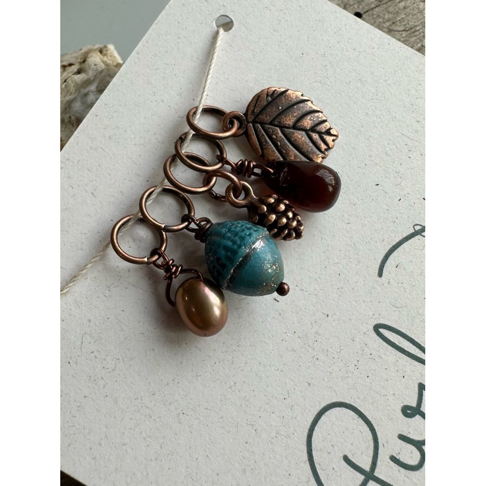 Glass Acorn - Blue