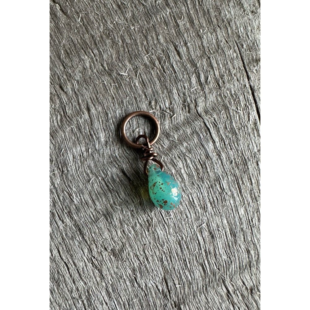 Robin’s Egg Blue Speckle Glass Drop