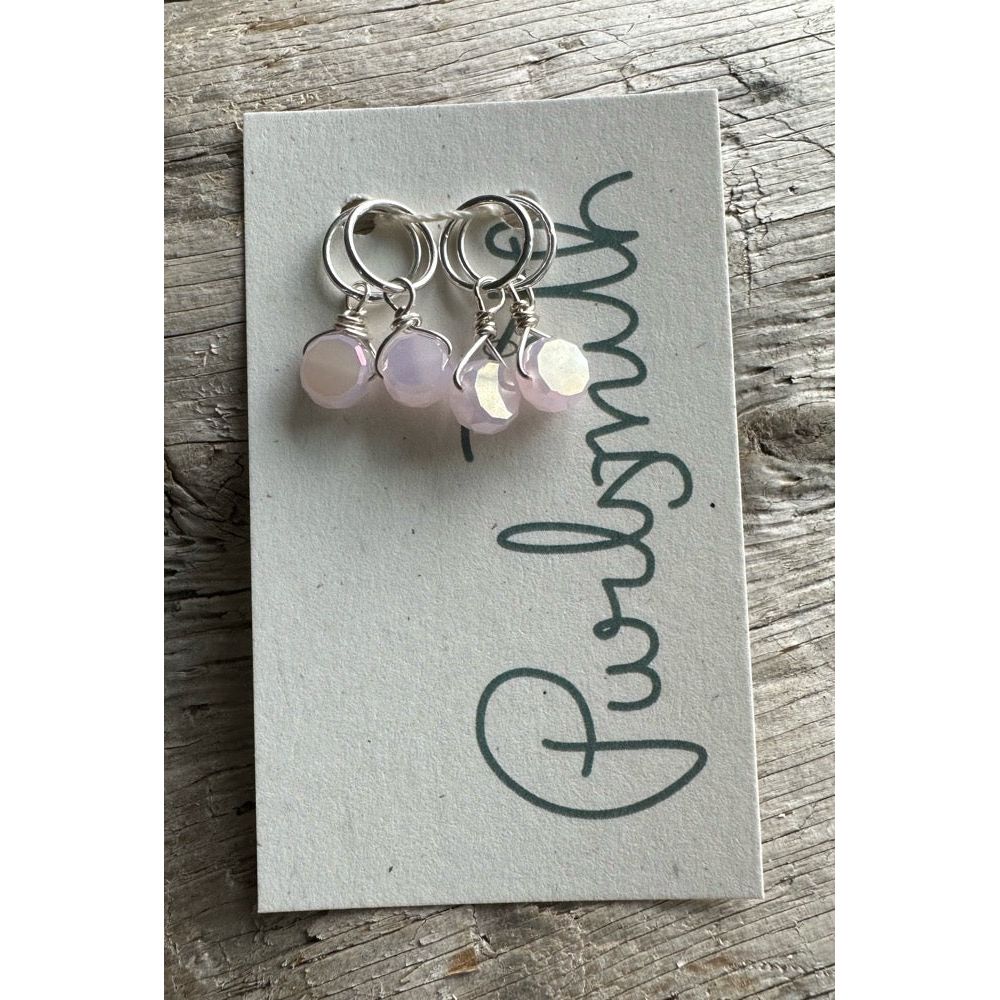 Glass Macaron Crystals - Strawberry