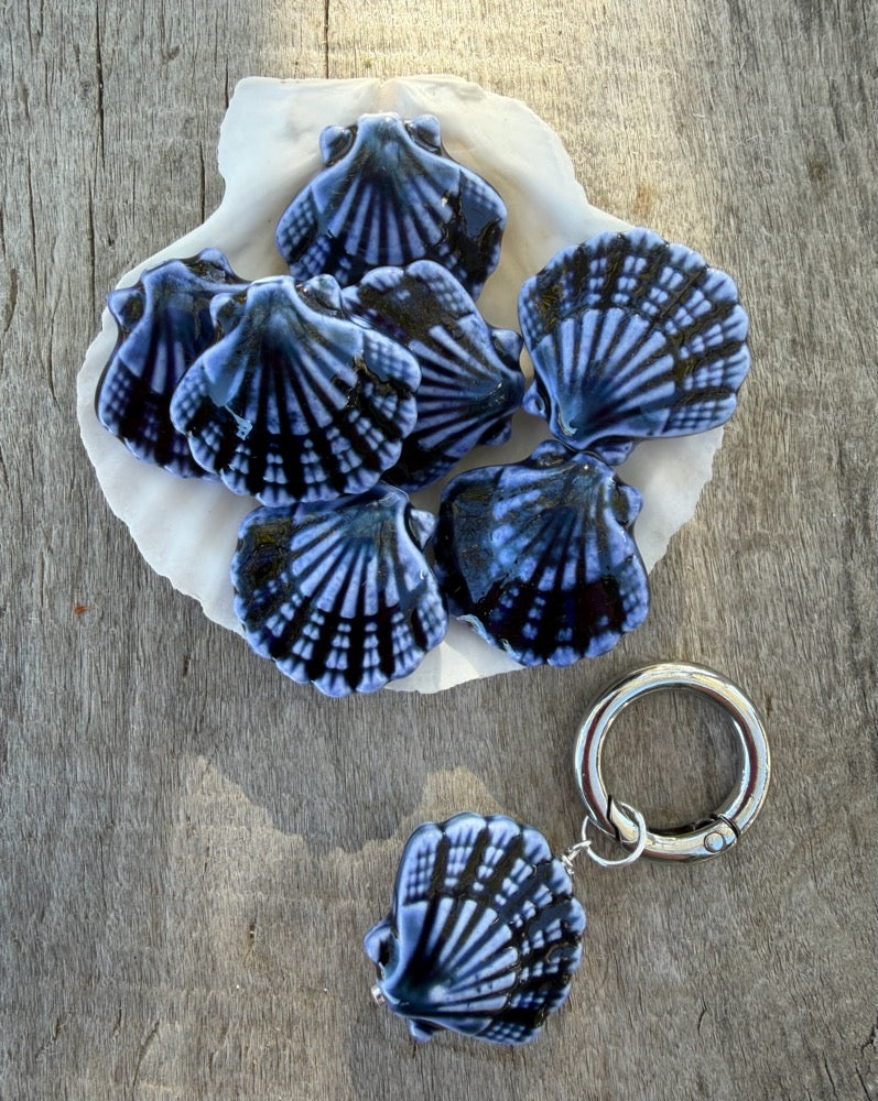 Scallop Marker Holder- Blues