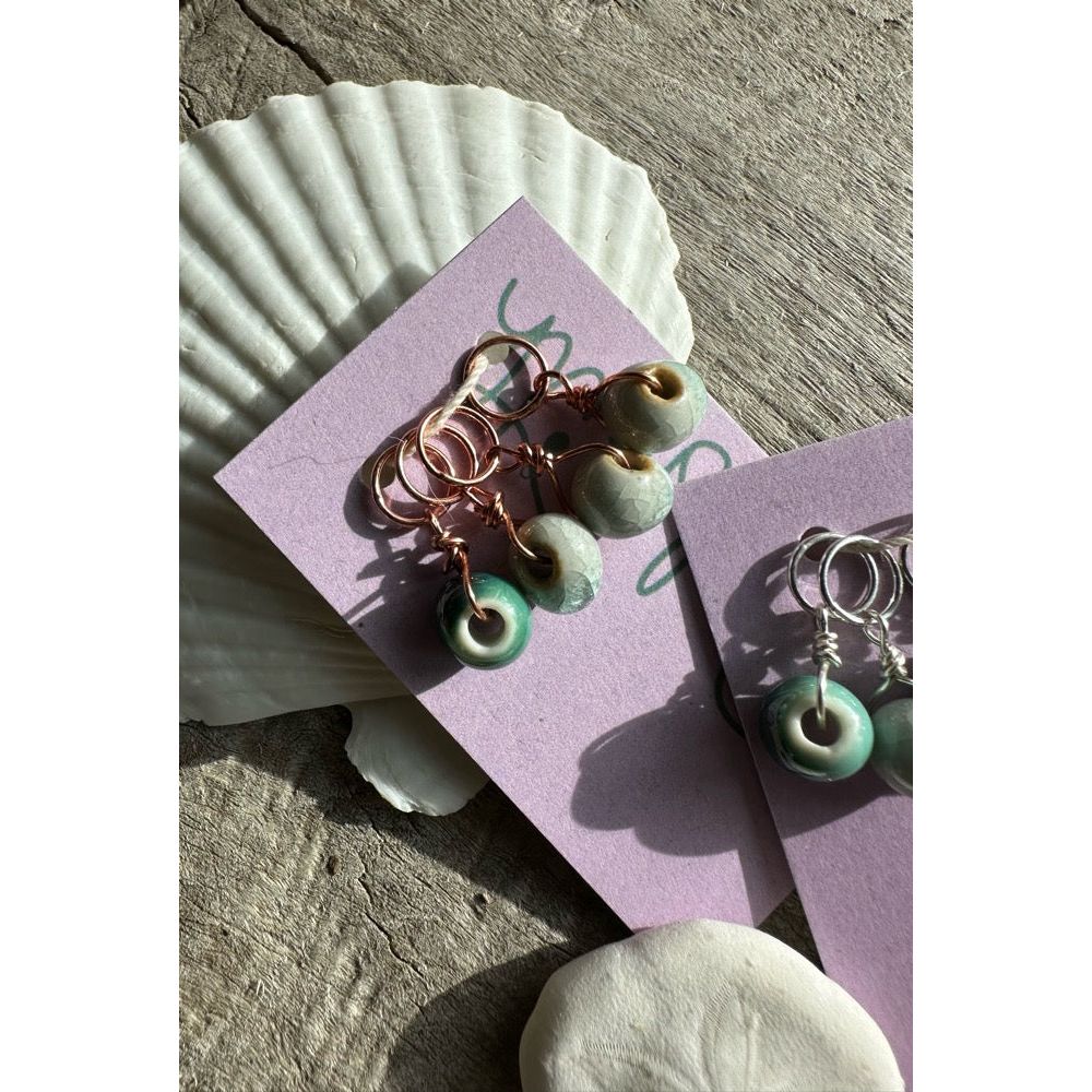 Crackled Ceramic Stitch Markers
