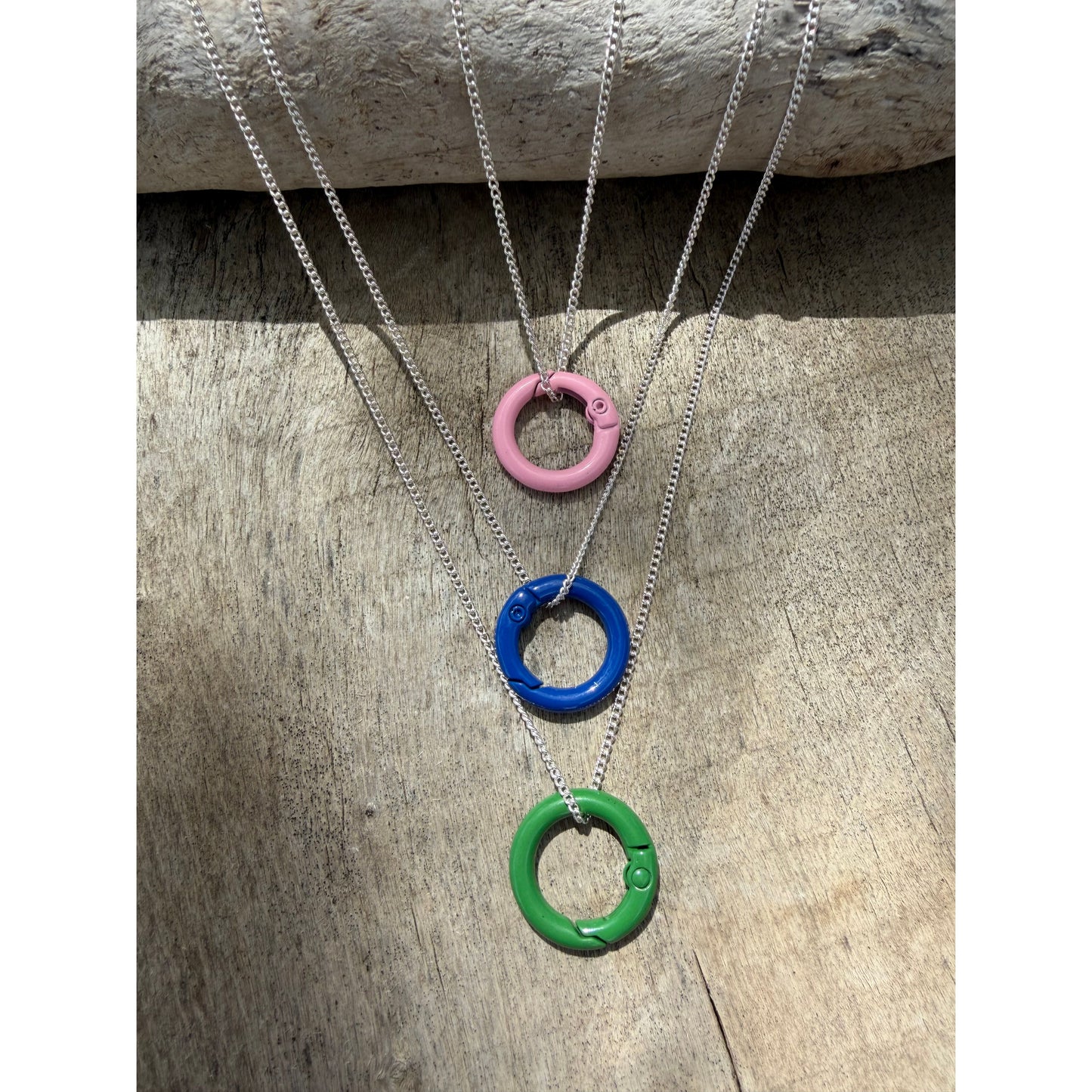 Enameled Clasp Necklace - Kelly Green