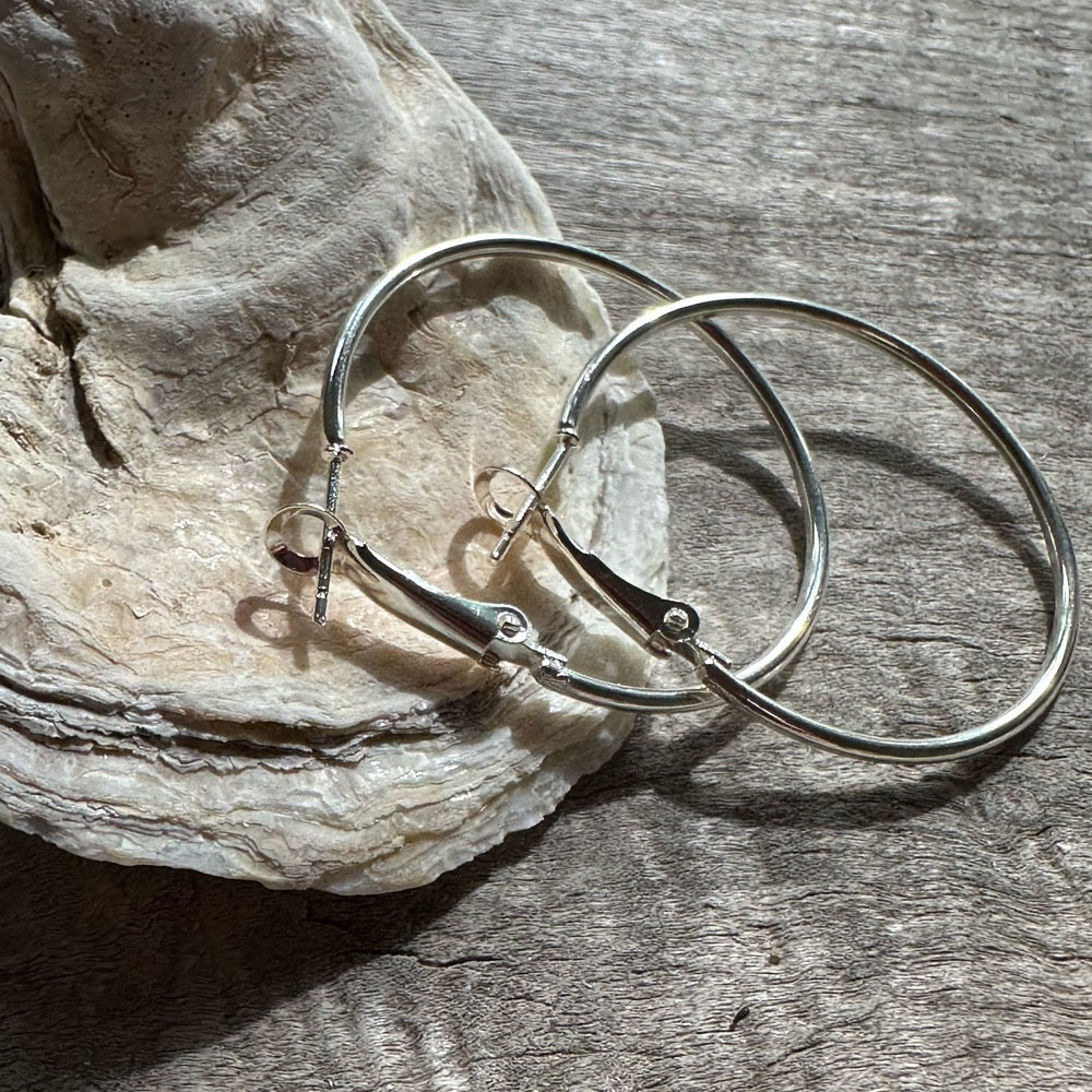 Hoops - Small Silver plated