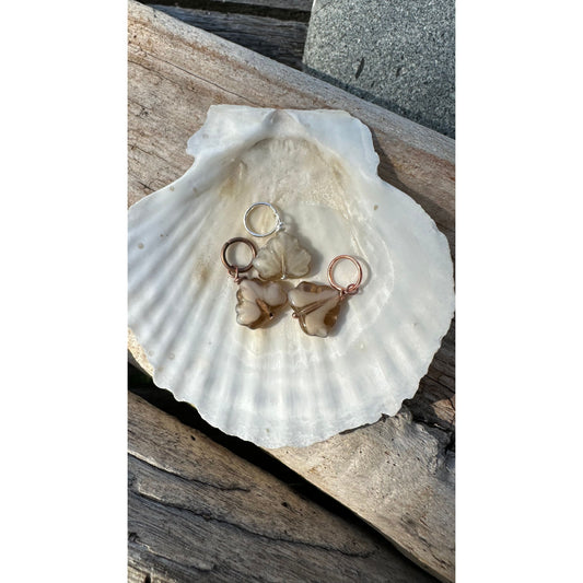 Glass Maple Leaves - Smoke