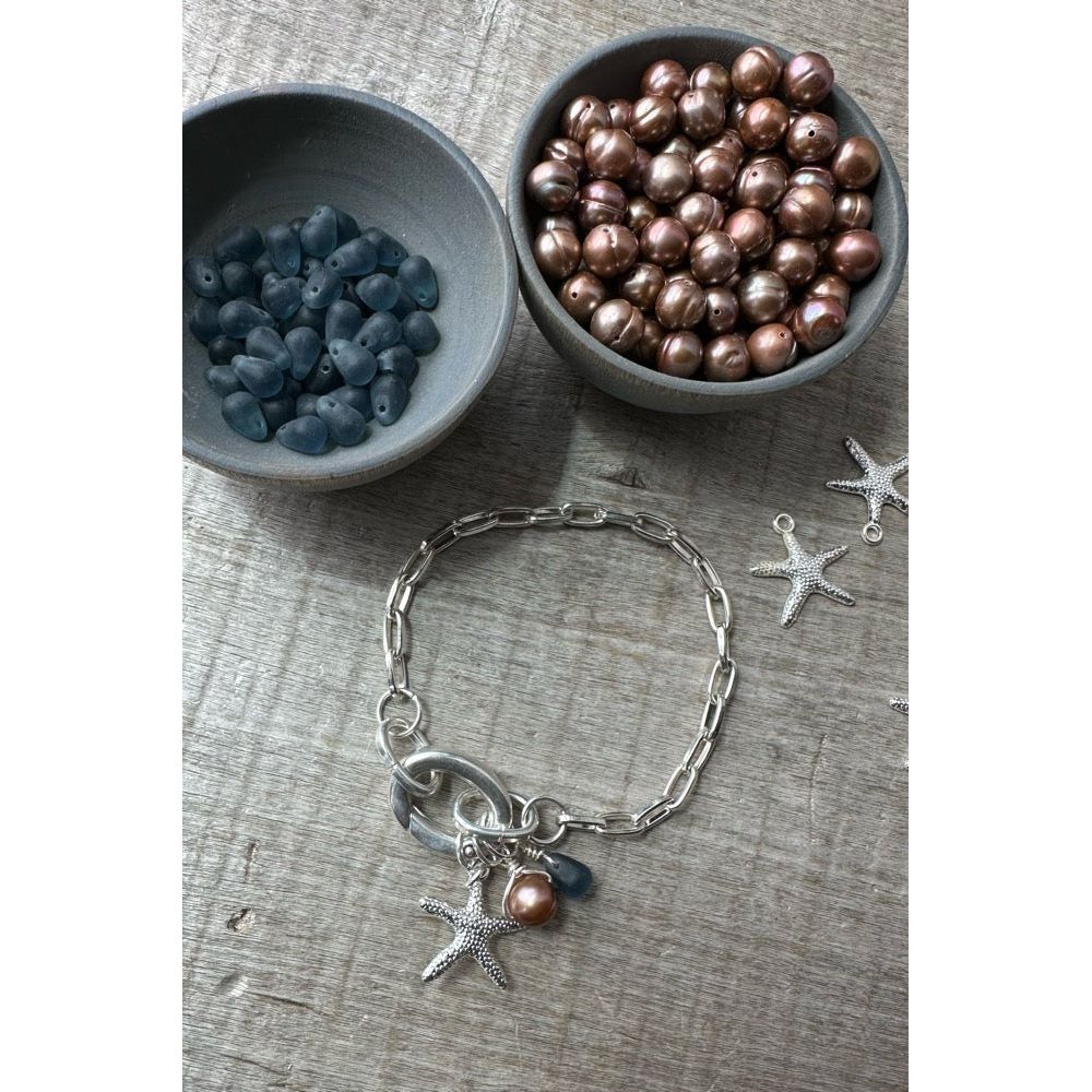 Starfish & Pearl Charm Bracelet