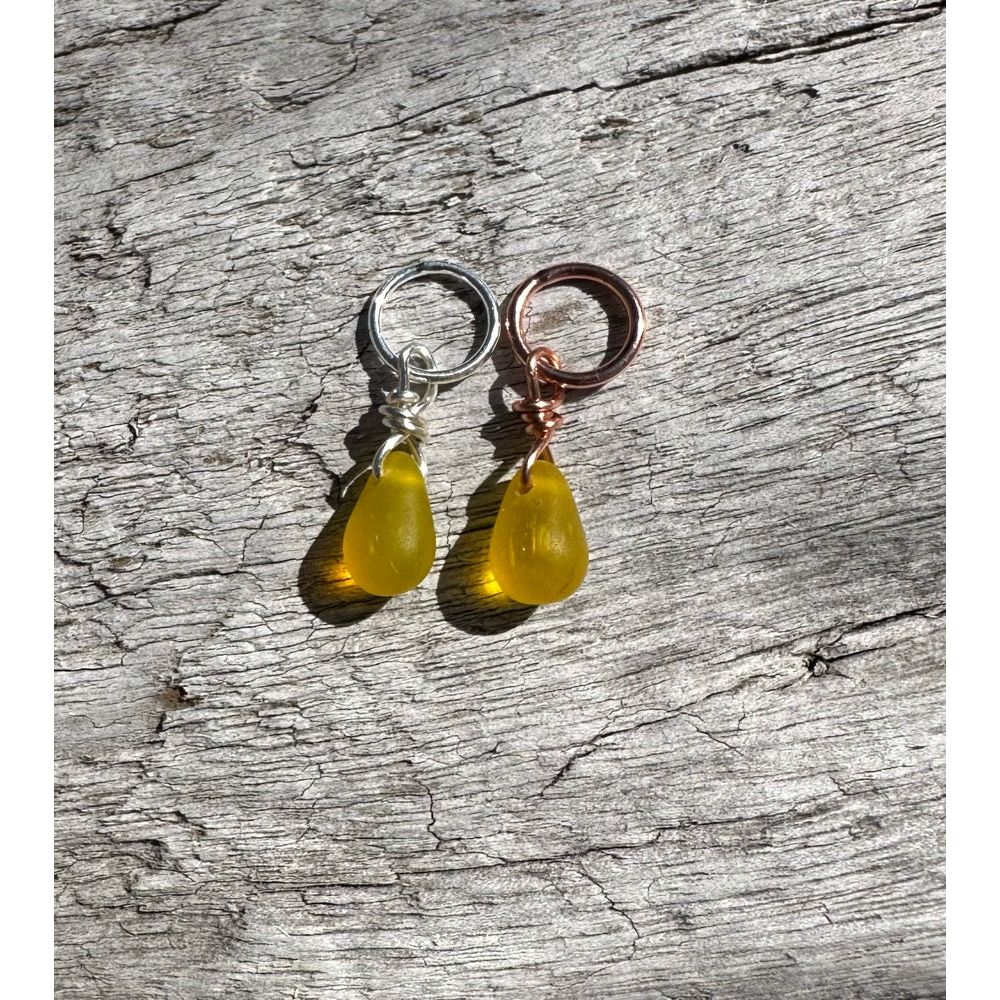 Small Handcrafted Glass Drops - Lemon