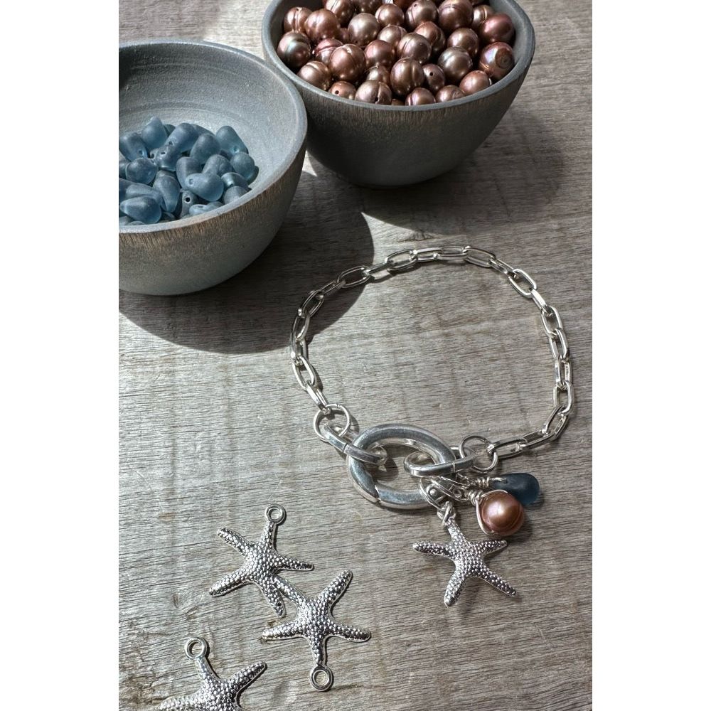 Starfish & Pearl Charm Bracelet