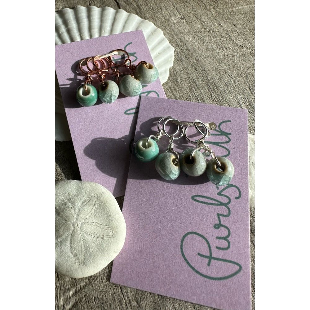 Crackled Ceramic Stitch Markers