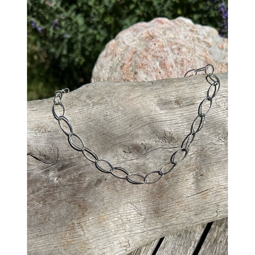 Oval Link Charm Necklace