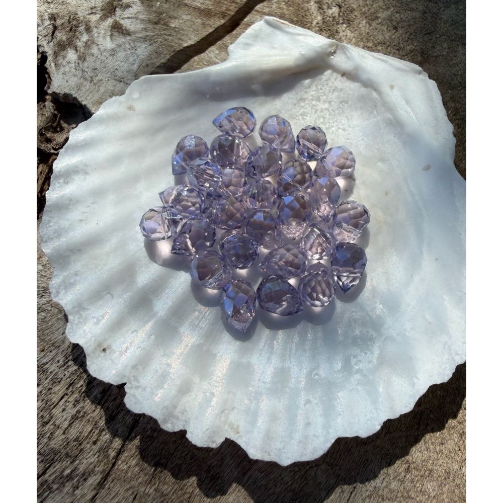 Mini Faceted Glass Crystals - Lilac
