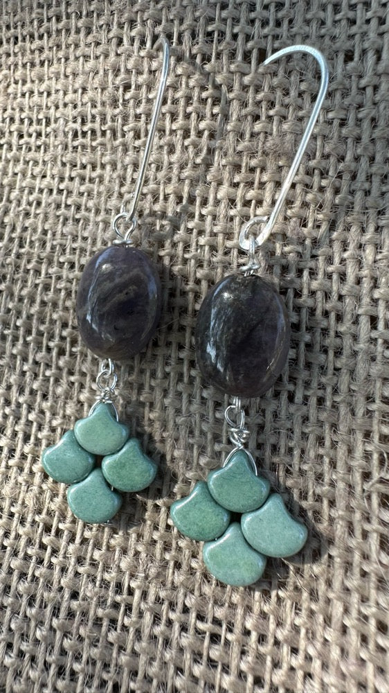 Imperial Jasper & Glass Earrings