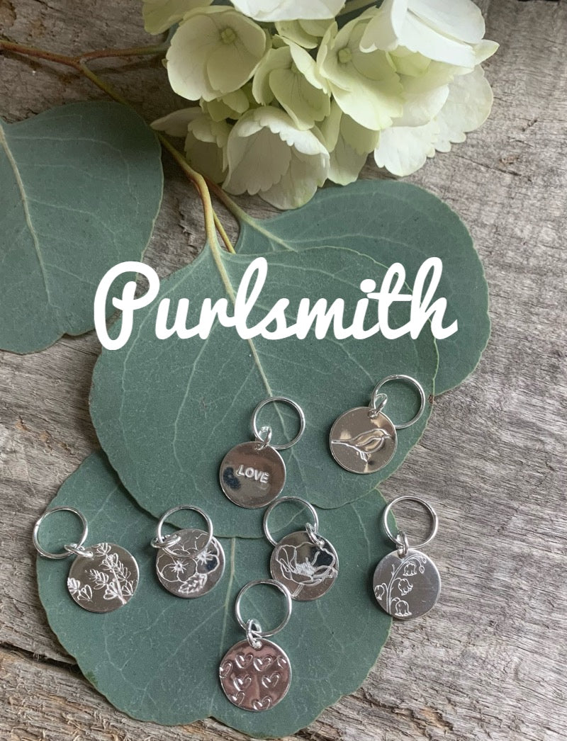 Hand-Stamped Stitch Markers