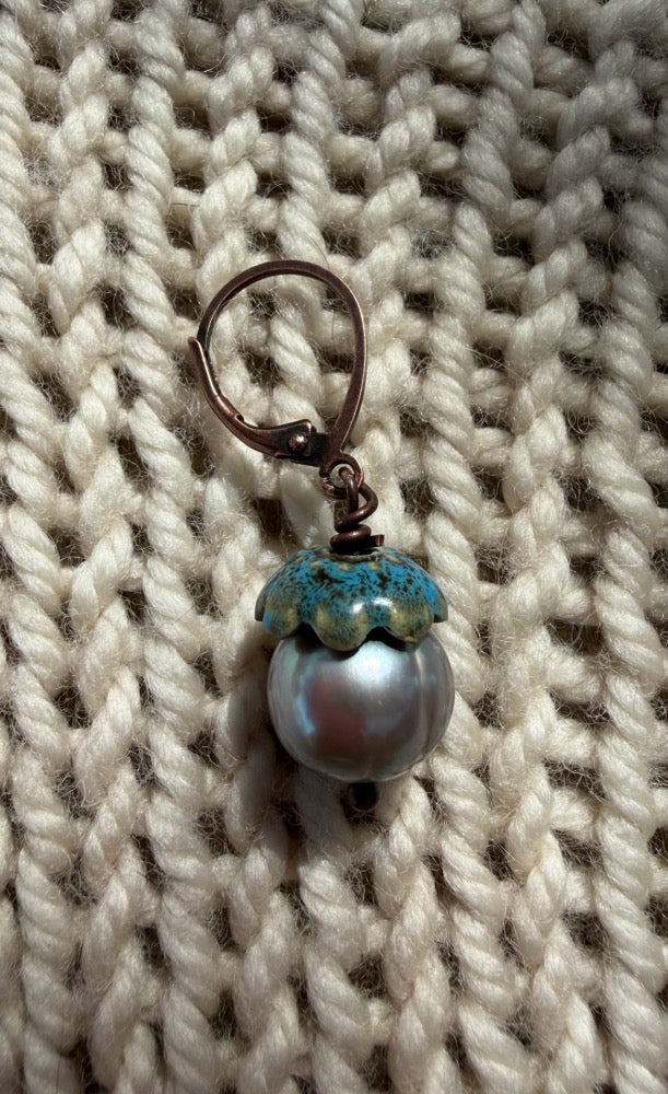 Ceramic & Pearl Acorn