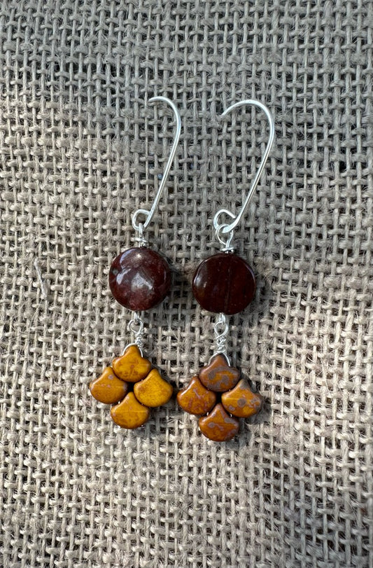 Cherry Creek Jasper & Glass Earrings