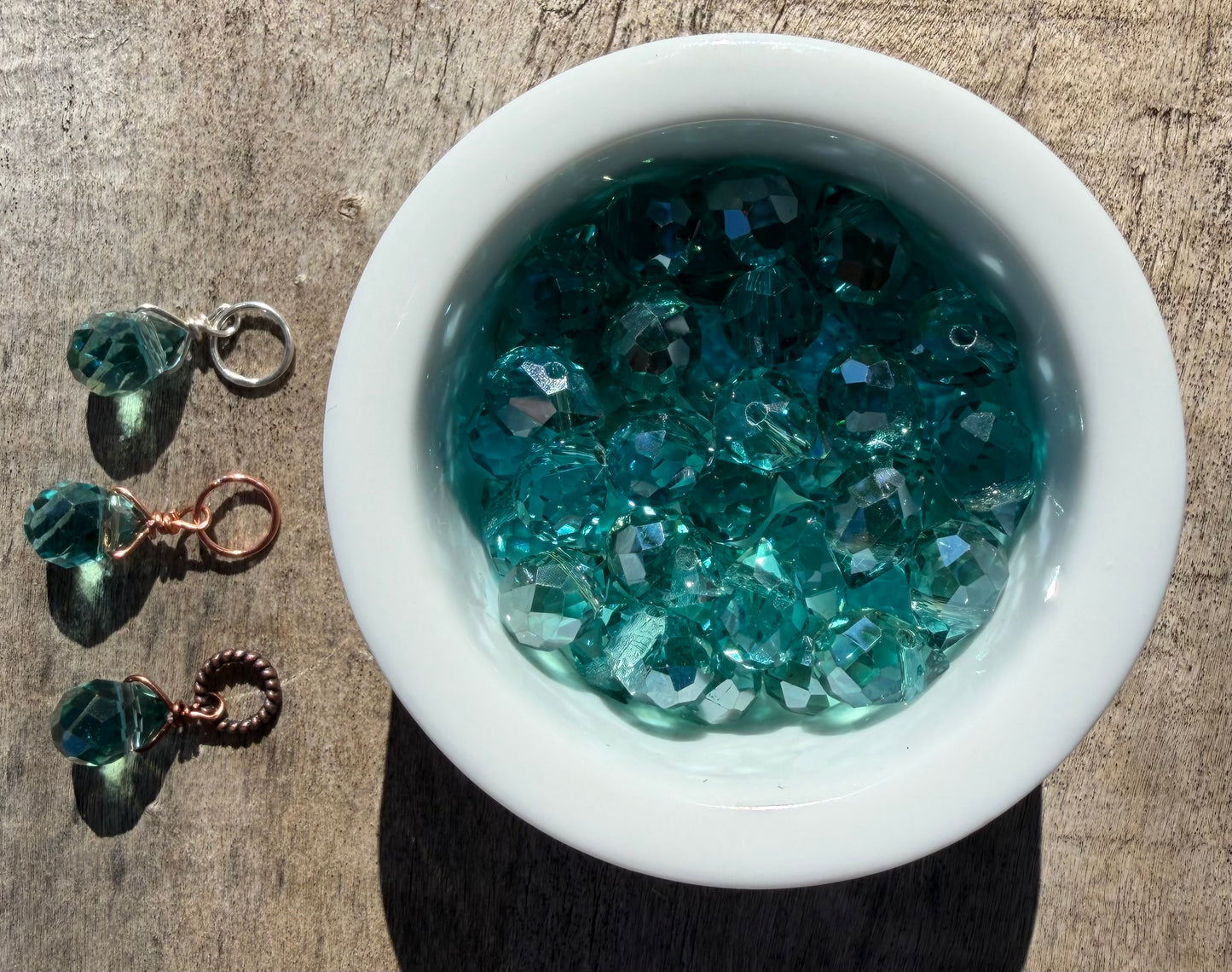 Faceted Glass Crystals - Bayberry