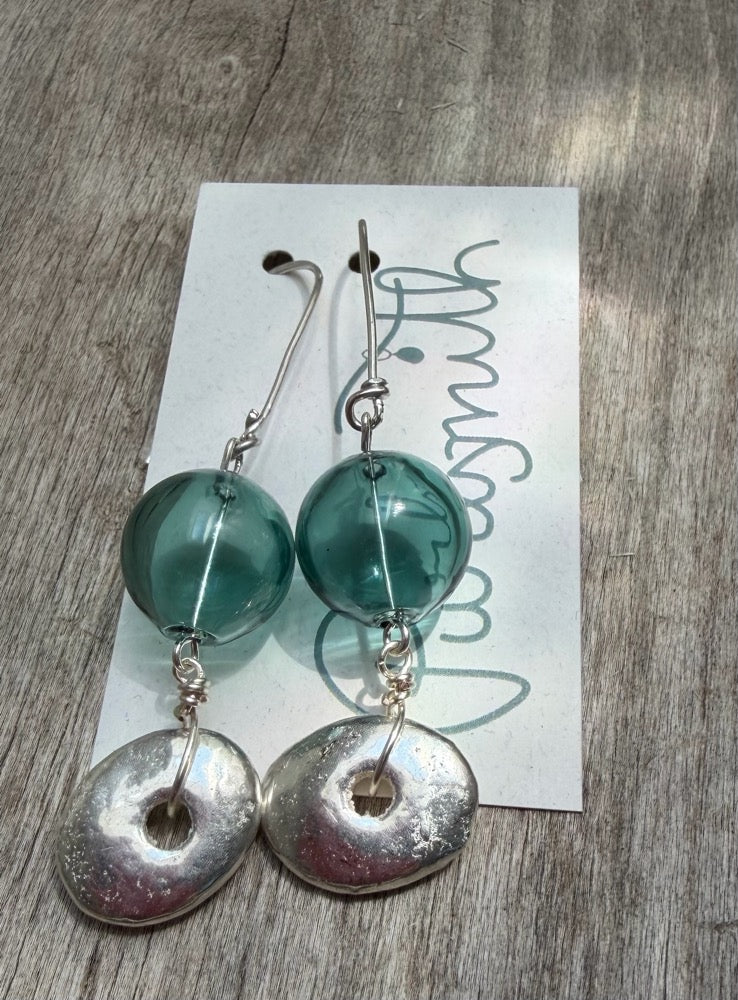 Glass Float Earrings