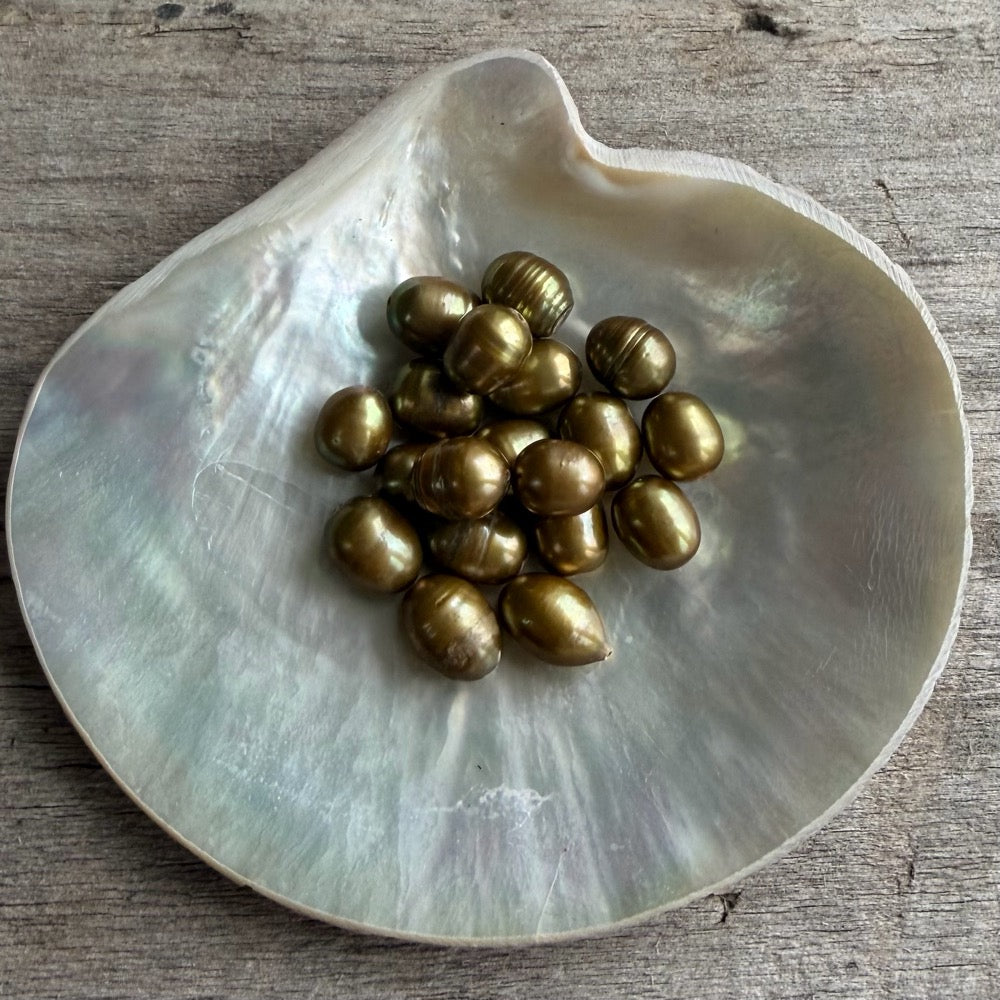 Freshwater Pearls - Brass