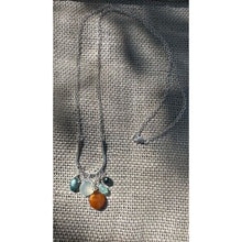 Load image into Gallery viewer, Blue &amp; Copper 25” Sterling Collect Pendant
