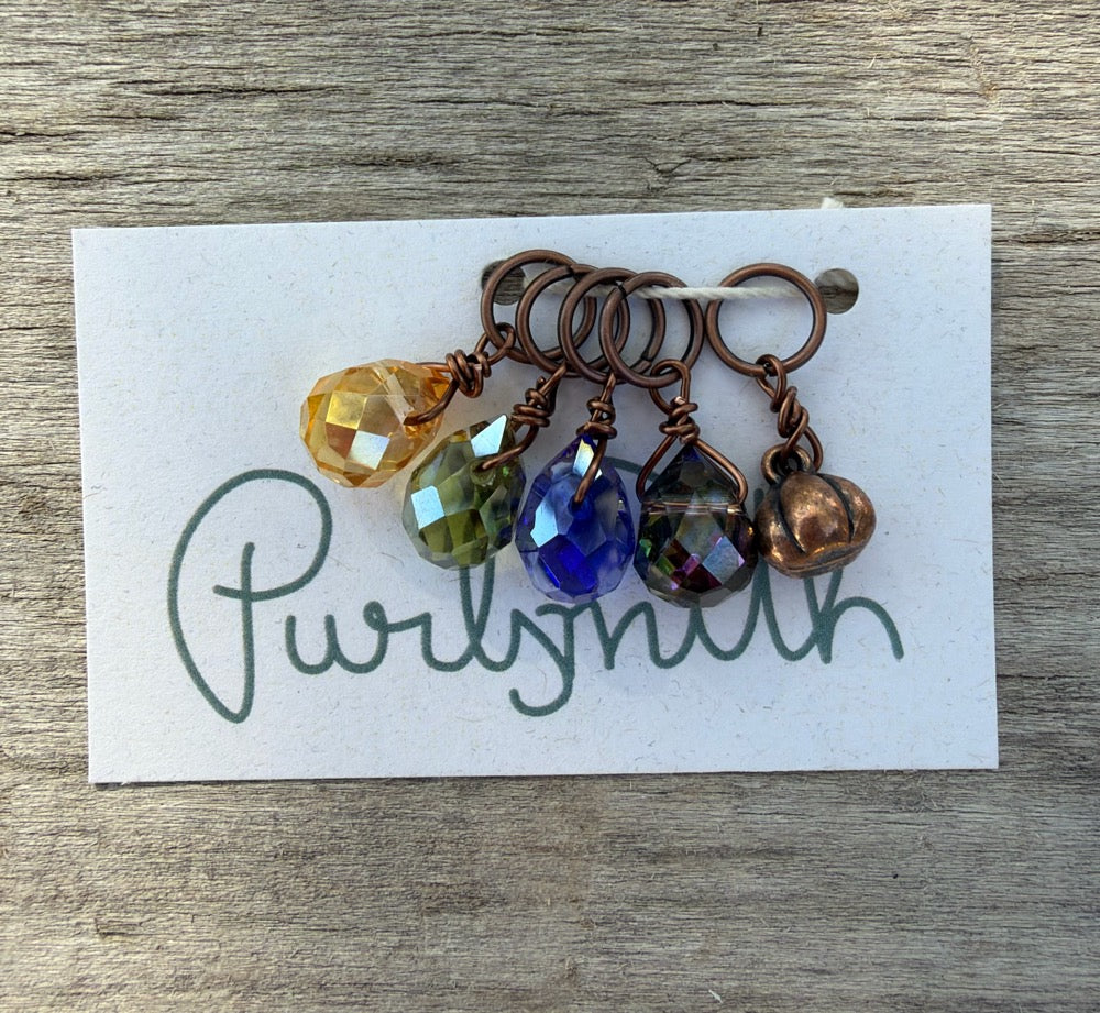 Halloween Faceted Glass & Charm