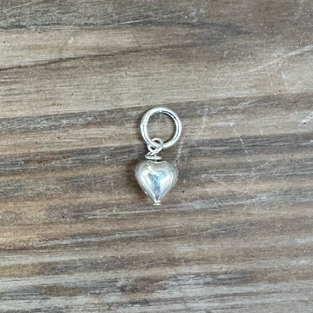 Sterling Silver Puffed Tiny Hearts