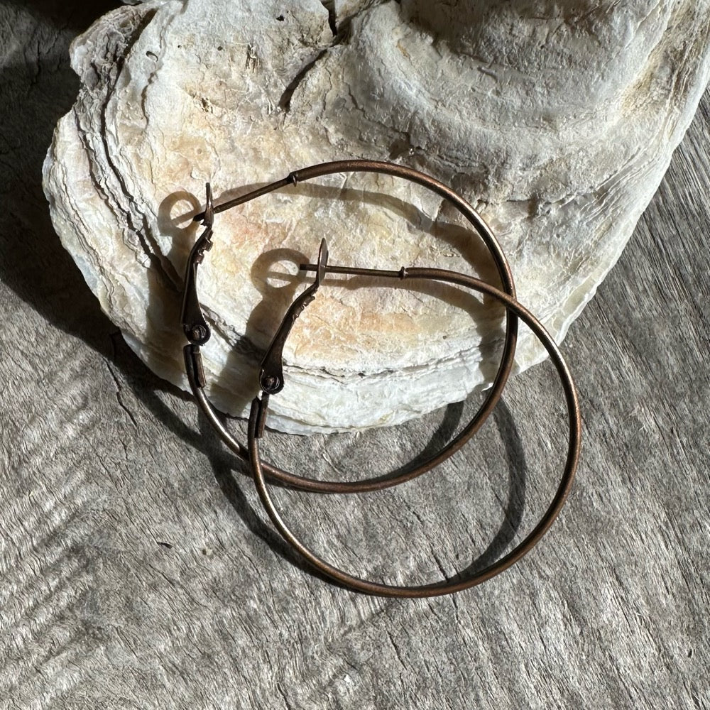 Hoops - antique copper