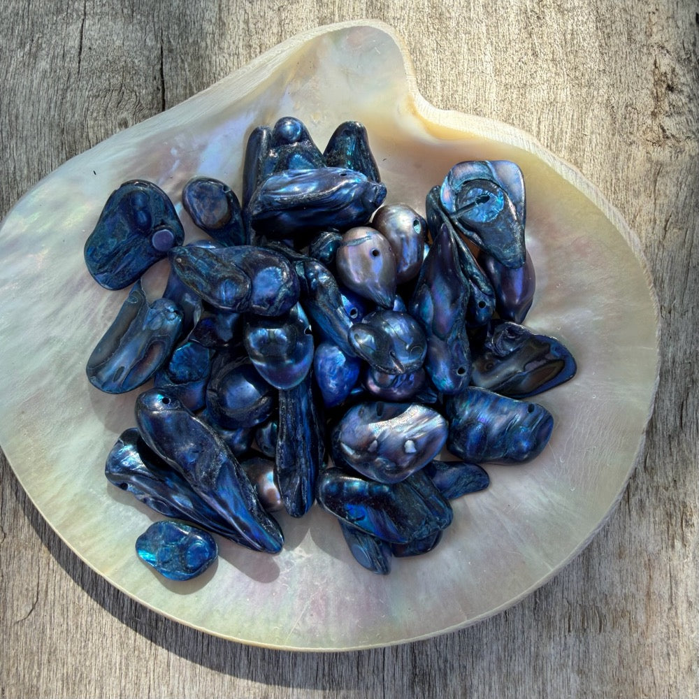 Freshwater Pearls - Navy Baroque