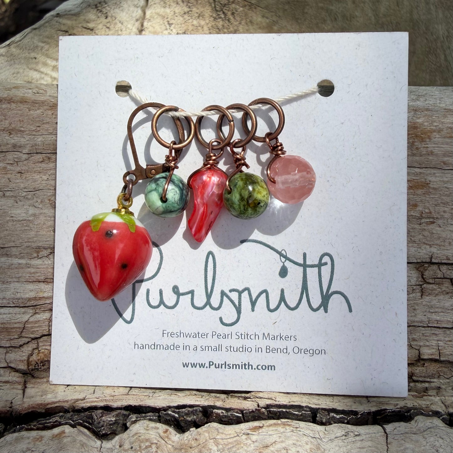Ceramic Strawberry & Gemstone Mix