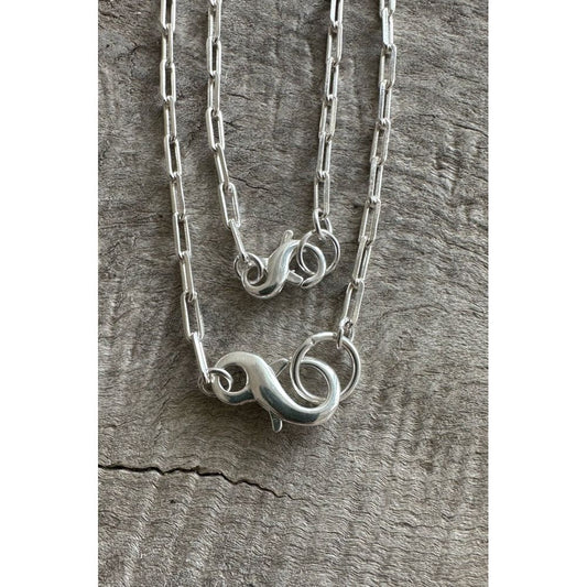 • Infinity Clasp Necklace - Silver Plated