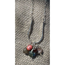 Load image into Gallery viewer, Smoke &amp; Garnet 21” Silver Plated Sterling Collect Pendant
