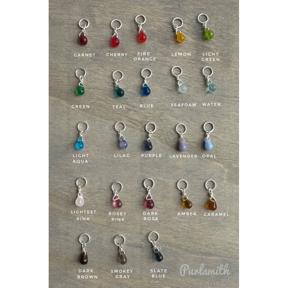 Small Handcrafted Glass Drops - Teal