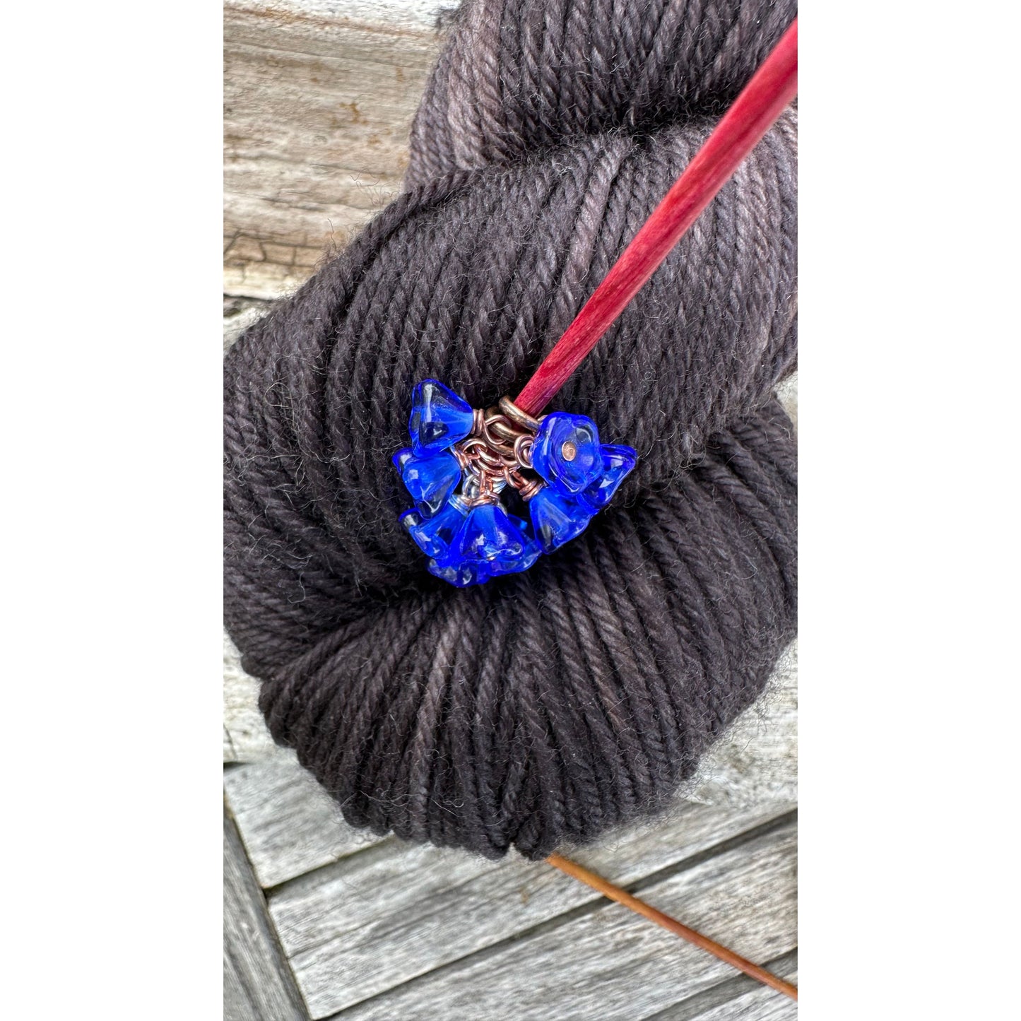 Glass Flower- Bright Blue