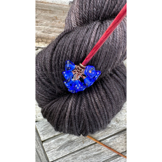 Glass Flower- Bright Blue