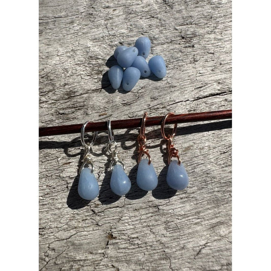 Small Handcrafted Glass Drops - Opal