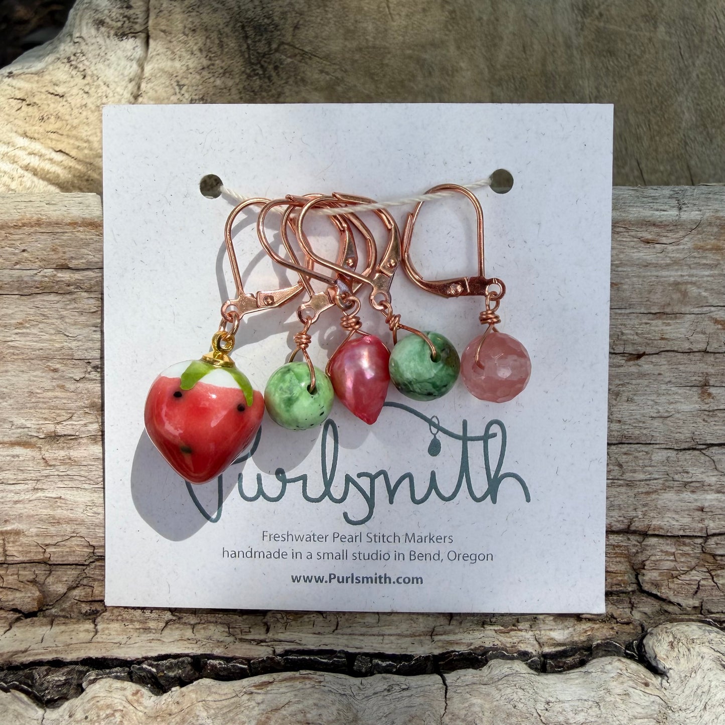 Ceramic Strawberry & Gemstone Mix