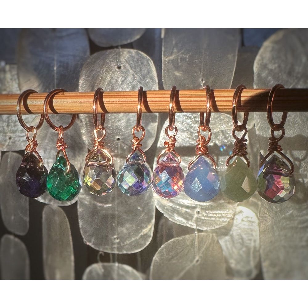 Faceted Glass Crystals - Rainbow Set