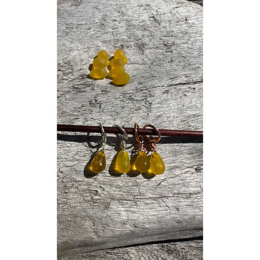 Small Handcrafted Glass Drops - Lemon