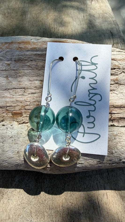 Glass Float Earrings