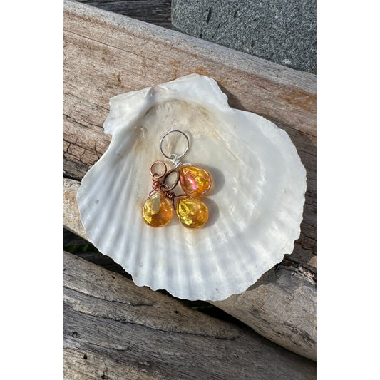 Plump Glass Drops- Rose Gold