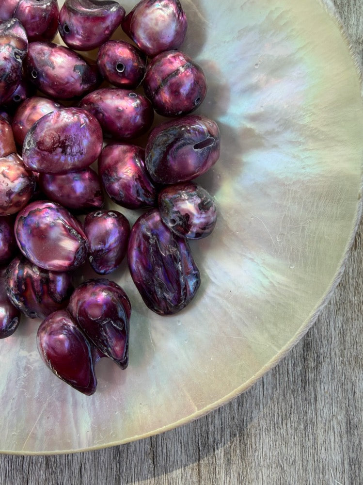 Freshwater Pearls - Raspberry Baroque