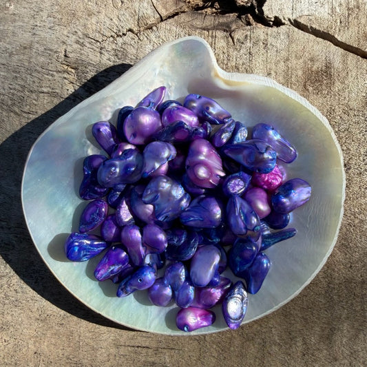 Freshwater Pearls - Delphinium Baroque