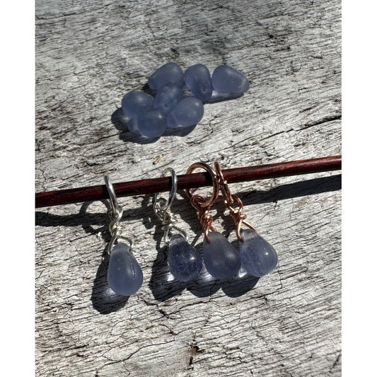 Small Handcrafted Glass Drops - Lilac